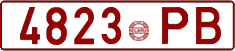 License plate Belarus, Cars (1992)