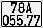 License plate of Vietnam, Cars