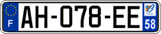 French license plate, SIV (ordinary)