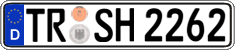 German license plate, Regular plates
