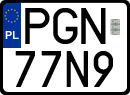 License plates of Poland, Special vehicles and motorcycles