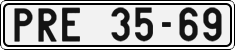 License plate of the Czech Republic, Cars (1960)