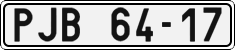 License plate of the Czech Republic, Cars (1960)