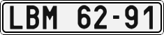 License plate of the Czech Republic, Cars (1960)