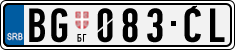 License plate of Serbia, Cars