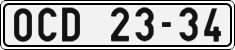 License plate of the Czech Republic, Cars (1960)