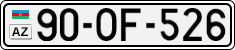 License plate of Azerbaijan, Cars