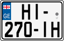 License plate of Georgia, Cars (2014)