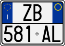 License plate of Italy, Cars (1994 year series)