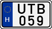 license plates of Hungary, Cars (1990)