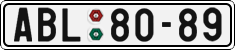 License plate of the Czech Republic, Cars (1960)