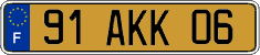 French license plate, FNI