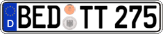 German license plate, Regular plates