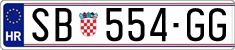 License plate of Croatia, Regular plates