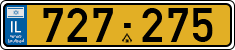 License plate of Israel, Regular plates