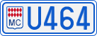 License plate of Monaco, Cars