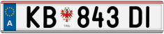 License plate of Austria, Regular plates