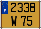 French license plate, FNI