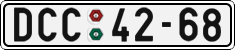 License plate of the Czech Republic, Cars (1960)