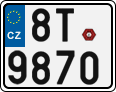 License plate of the Czech Republic, Motorcycles (2001)
