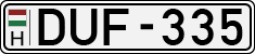 license plates of Hungary, Cars (1990)