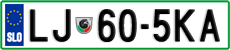 License plate of Slovenia, Cars