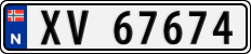 License plate of Norway, Cars