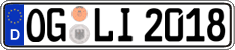 German license plate, Regular plates