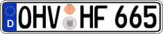 German license plate, Regular plates