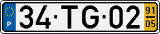 License plate of Portugal, Regular plates