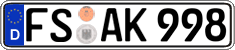 German license plate, Regular plates