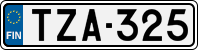 License plate of Finland, Cars
