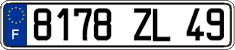 French license plate, FNI