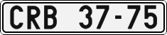License plate of the Czech Republic, Cars (1960)