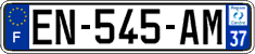 French license plate, SIV (ordinary)