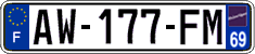 French license plate, SIV (ordinary)