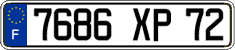 French license plate, FNI