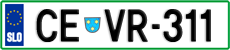 License plate of Slovenia, Cars