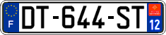French license plate, SIV (ordinary)
