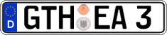 German license plate, Regular plates
