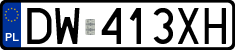 License plates of Poland, Regular car plates