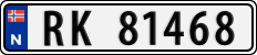 License plate of Norway, Cars
