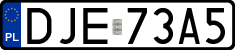 License plates of Poland, Regular car plates