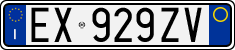 License plate of Italy, Cars (1994 year series)