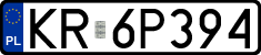 License plates of Poland, Regular car plates
