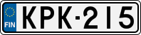 License plate of Finland, Cars