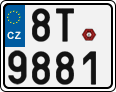 License plate of the Czech Republic, Motorcycles (2001)