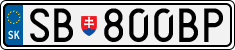 License plate of Slovakia, Cars