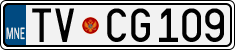 License plate of Montenegro, Cars