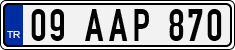 License plate of Turkey, Regular plates